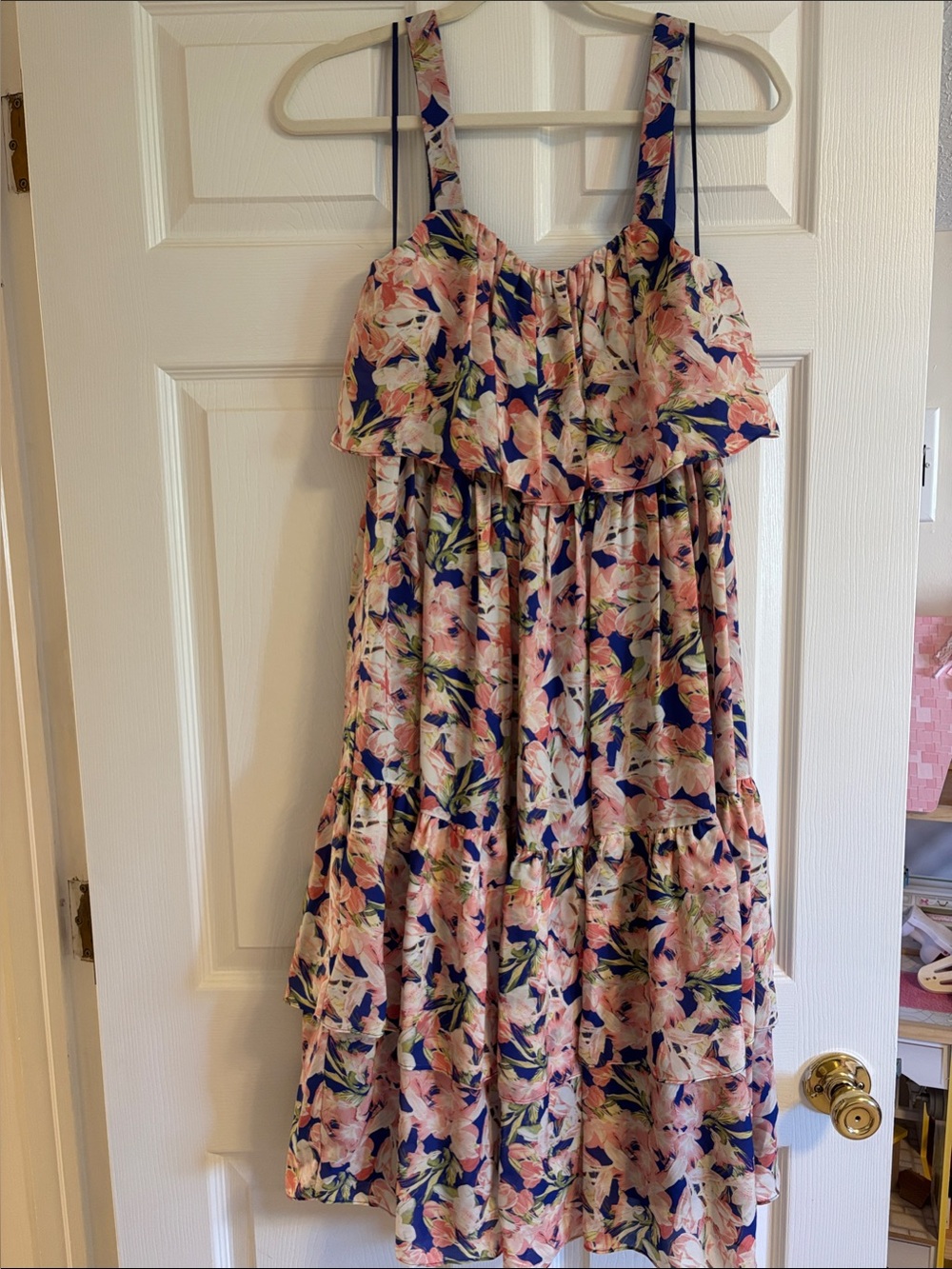 J. Crew Floral Ruffle Midi Dress -